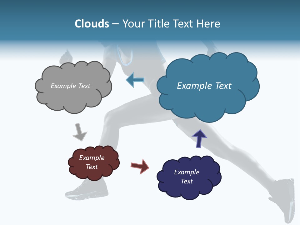 Girl Jogger Leap PowerPoint Template