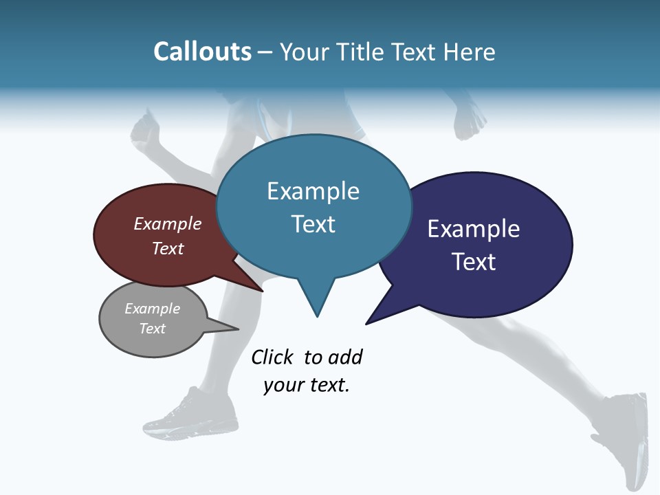 Girl Jogger Leap PowerPoint Template