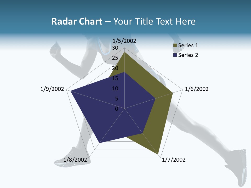 Girl Jogger Leap PowerPoint Template