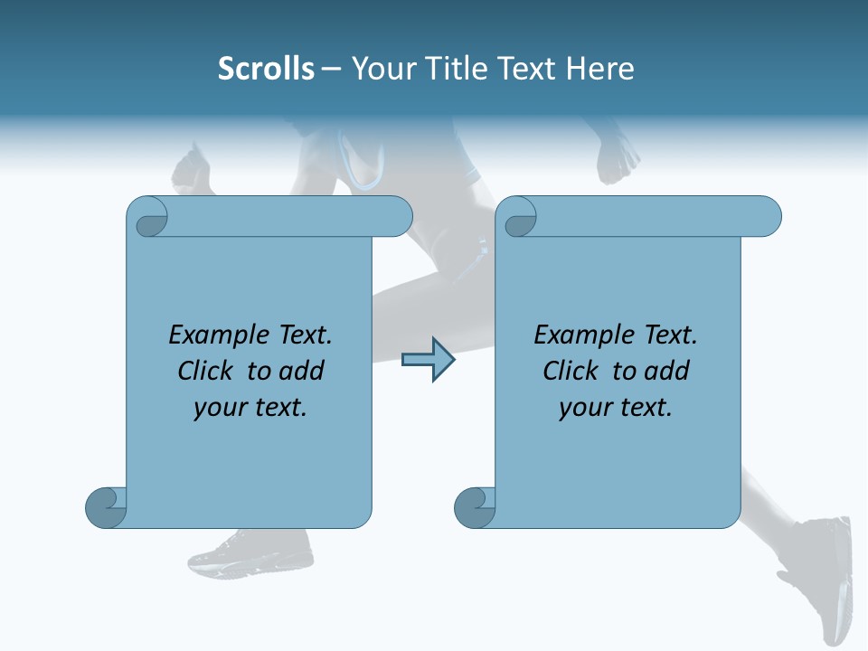 Girl Jogger Leap PowerPoint Template