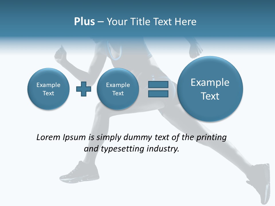 Girl Jogger Leap PowerPoint Template