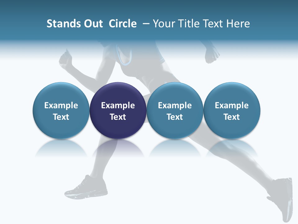 Girl Jogger Leap PowerPoint Template