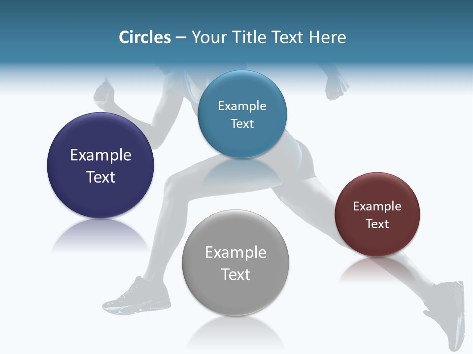 Girl Jogger Leap PowerPoint Template