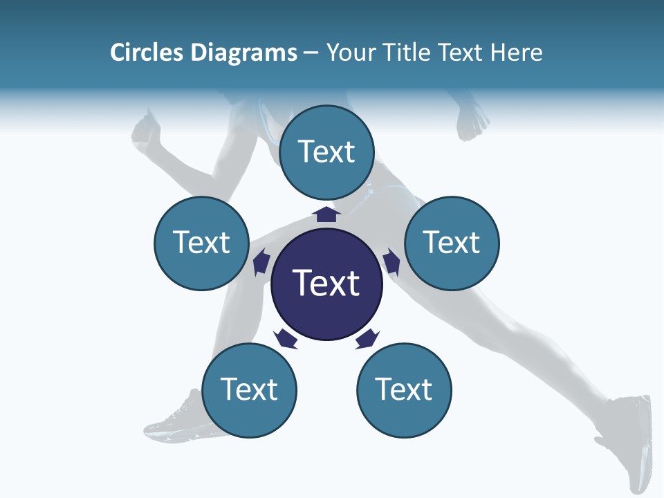 Girl Jogger Leap PowerPoint Template