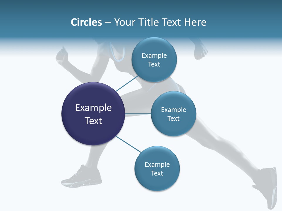 Girl Jogger Leap PowerPoint Template