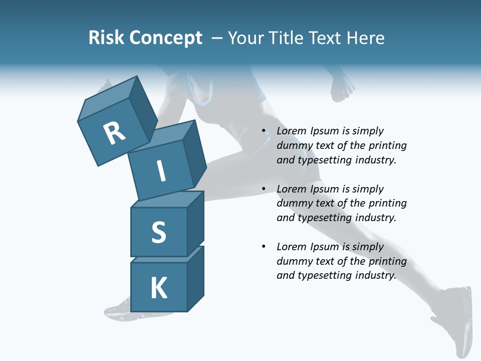 Girl Jogger Leap PowerPoint Template