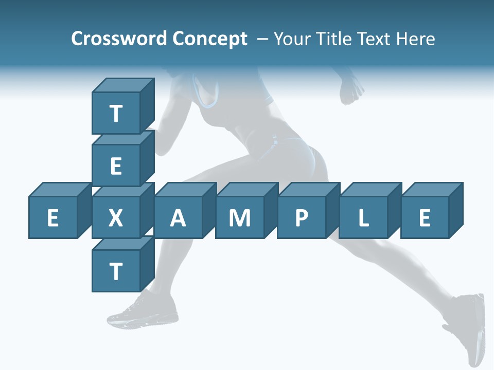 Girl Jogger Leap PowerPoint Template