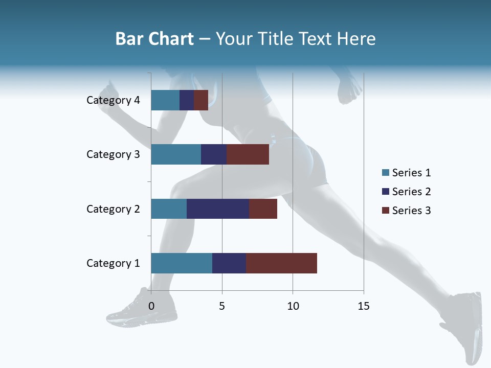 Girl Jogger Leap PowerPoint Template