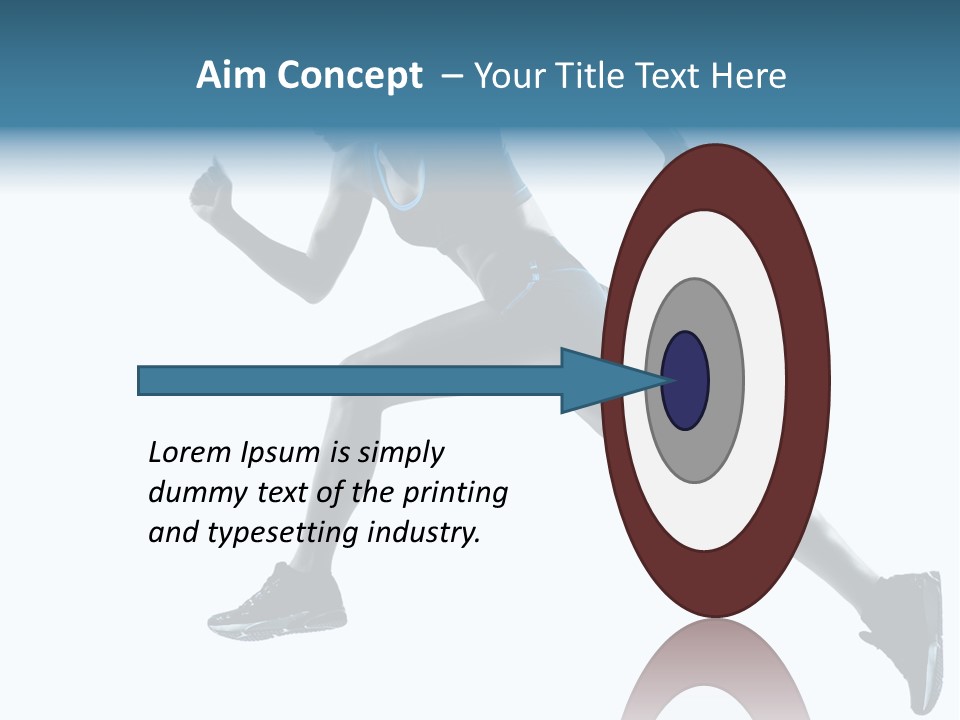 Girl Jogger Leap PowerPoint Template