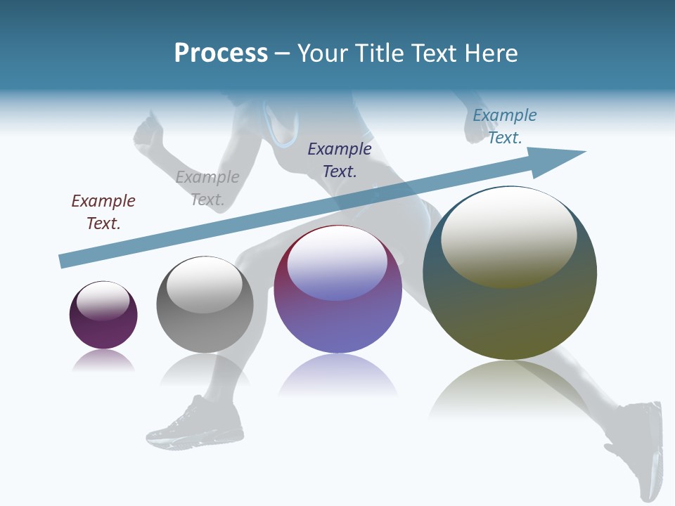 Girl Jogger Leap PowerPoint Template