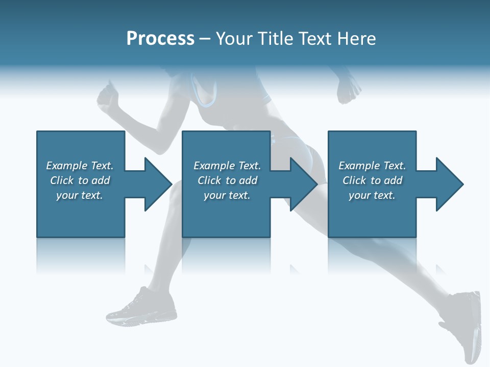 Girl Jogger Leap PowerPoint Template