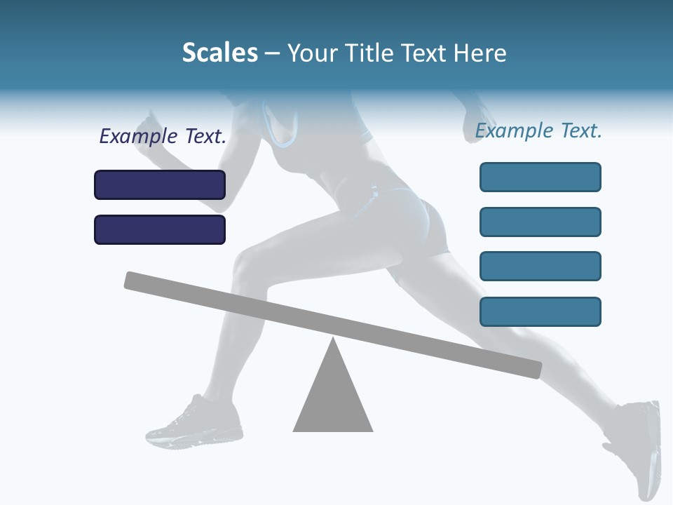 Girl Jogger Leap PowerPoint Template