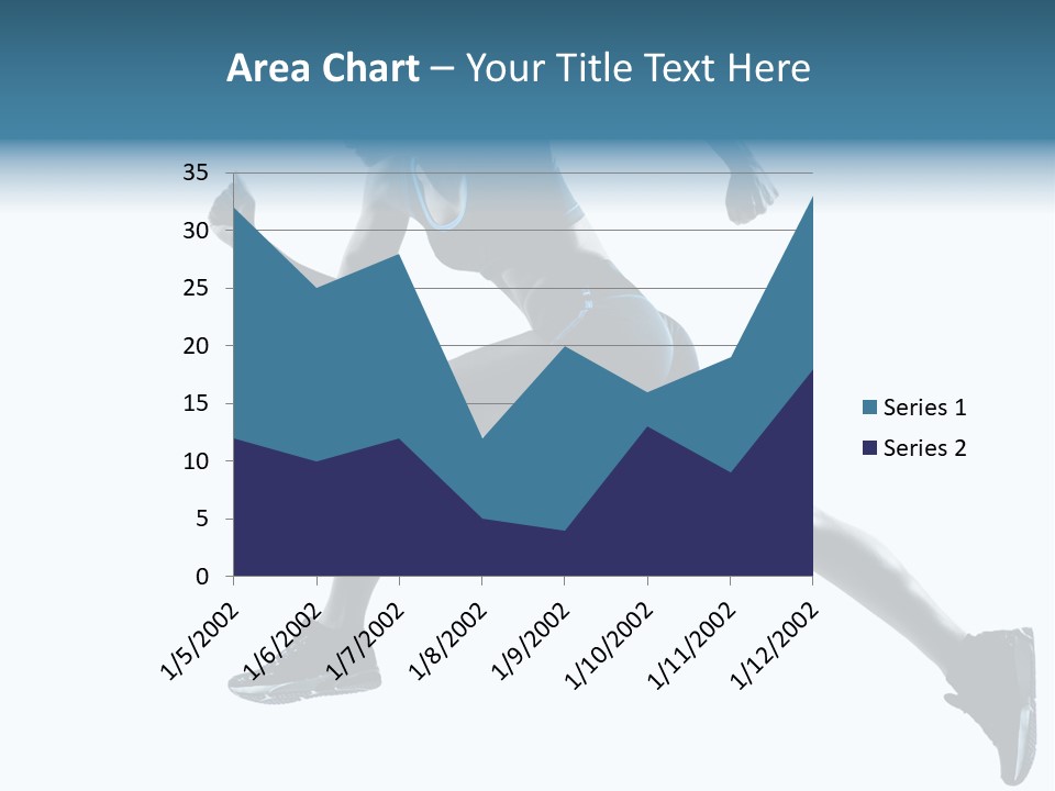 Girl Jogger Leap PowerPoint Template