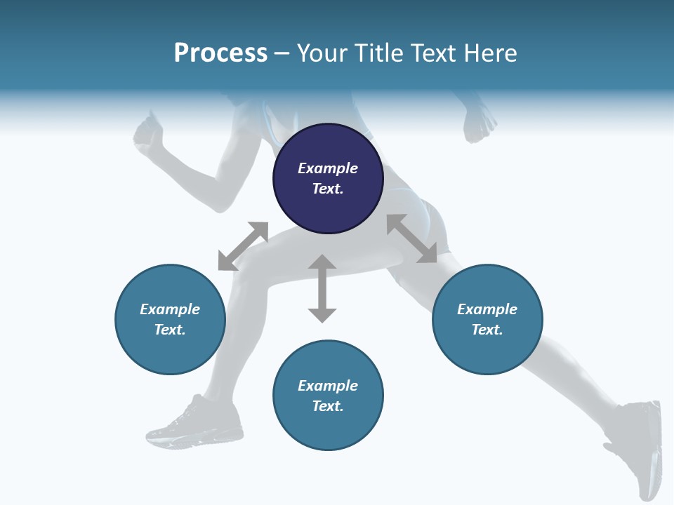 Girl Jogger Leap PowerPoint Template