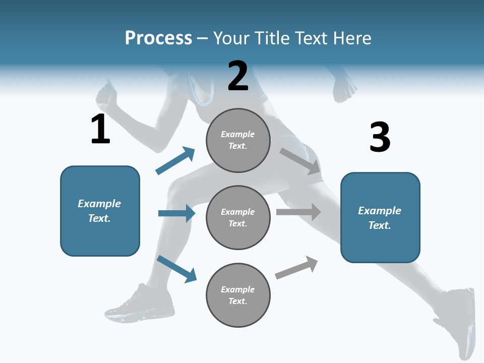 Girl Jogger Leap PowerPoint Template