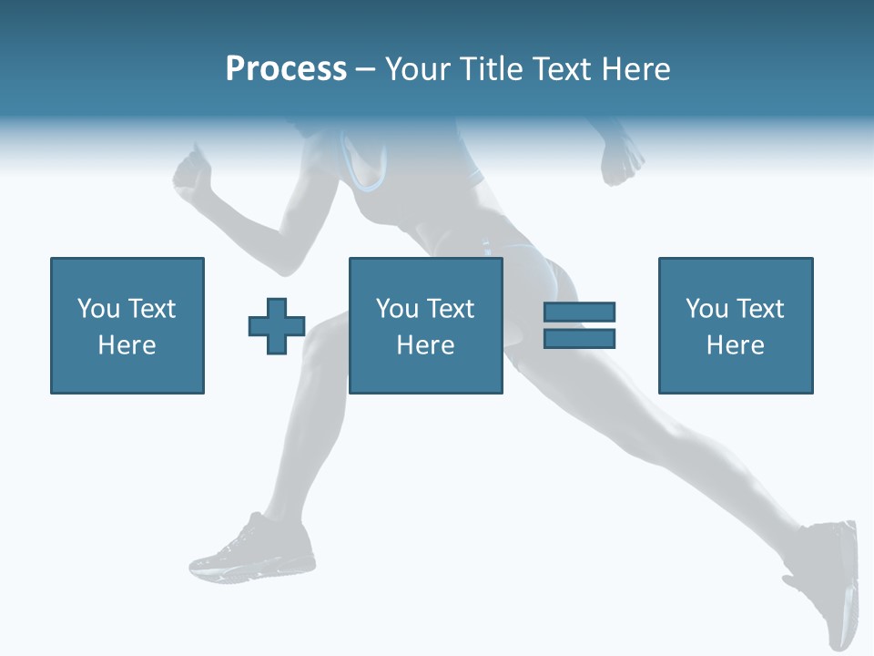 Girl Jogger Leap PowerPoint Template