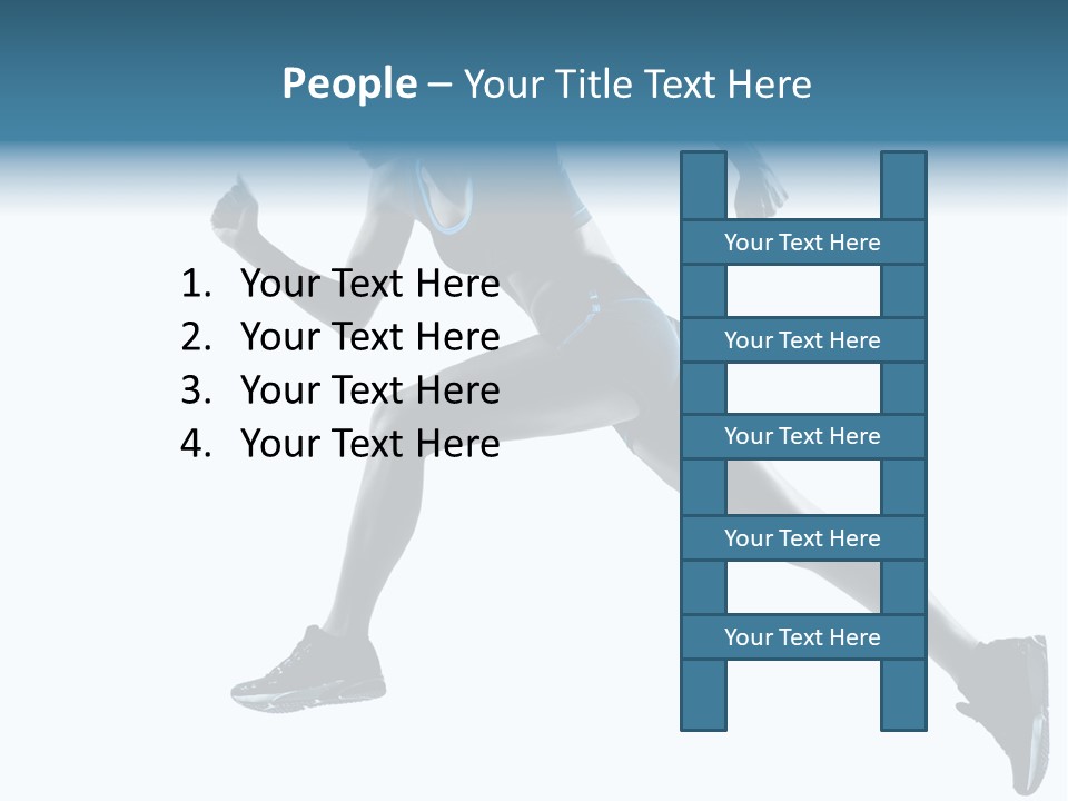 Girl Jogger Leap PowerPoint Template