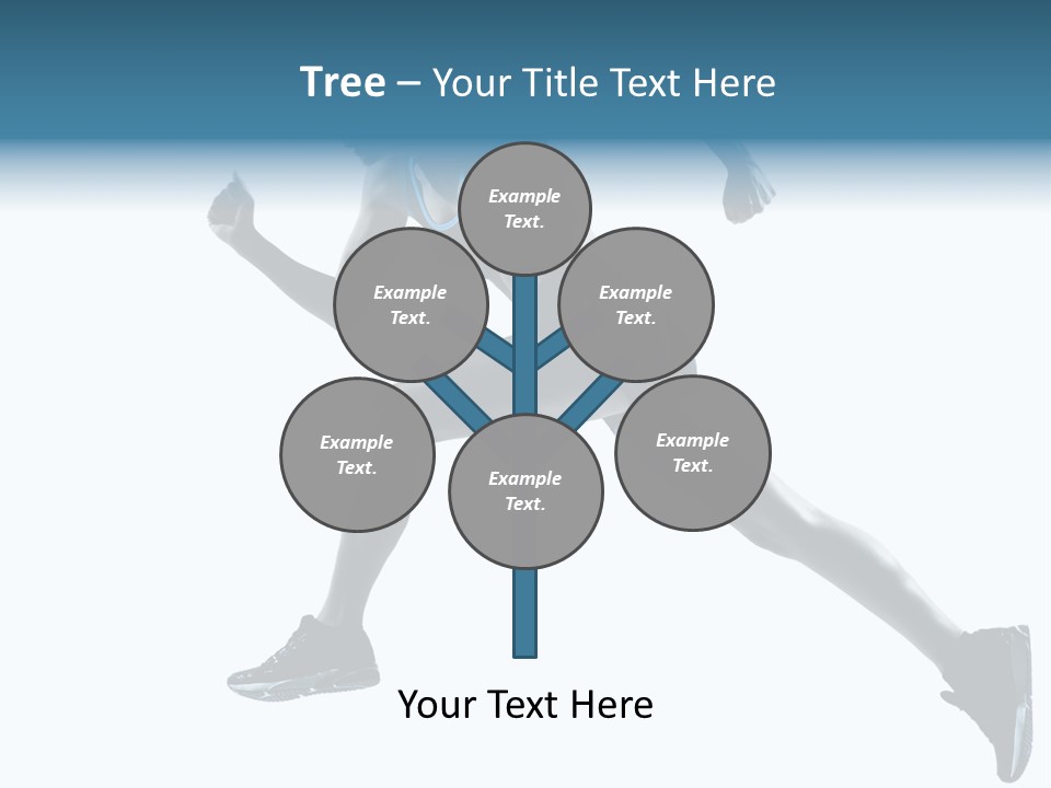 Girl Jogger Leap PowerPoint Template