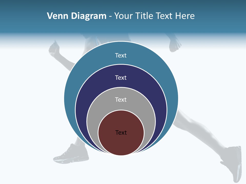 Girl Jogger Leap PowerPoint Template