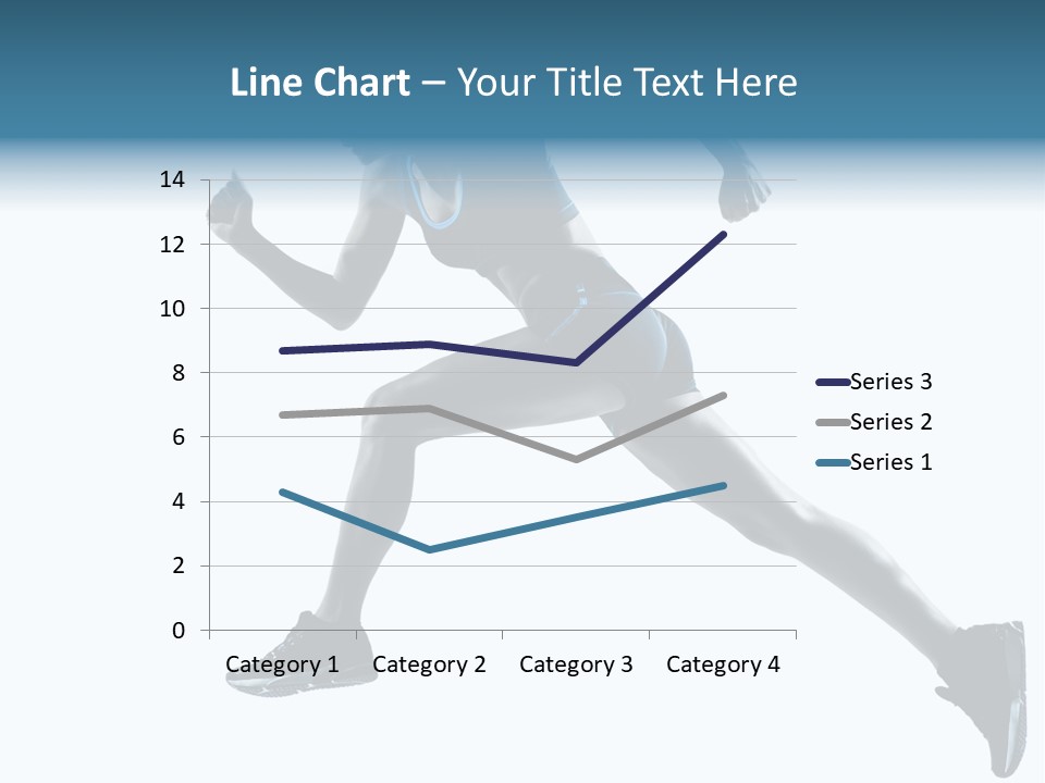 Girl Jogger Leap PowerPoint Template