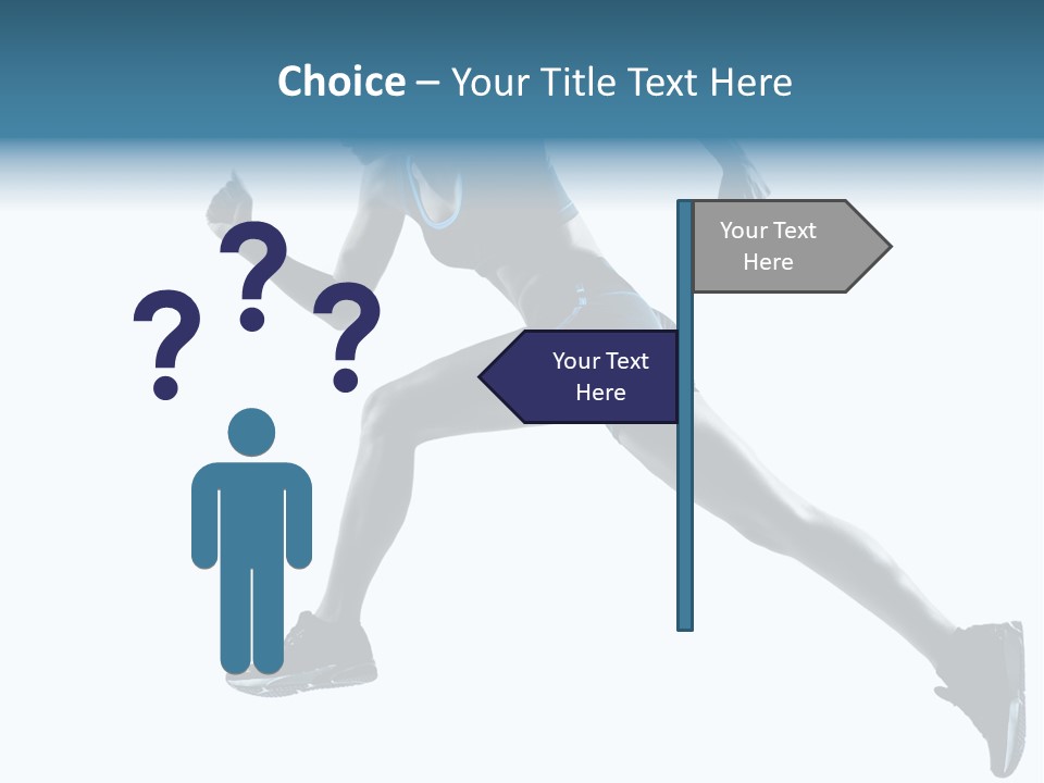 Girl Jogger Leap PowerPoint Template