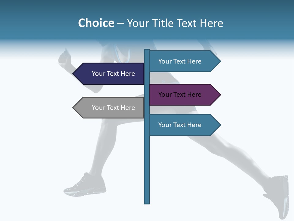 Girl Jogger Leap PowerPoint Template