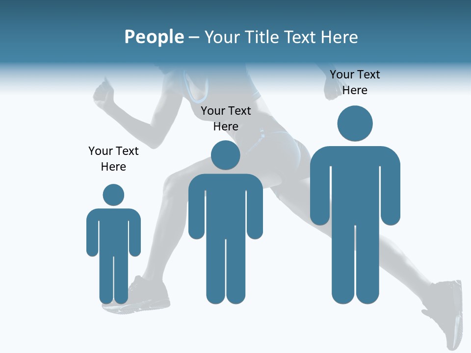 Girl Jogger Leap PowerPoint Template