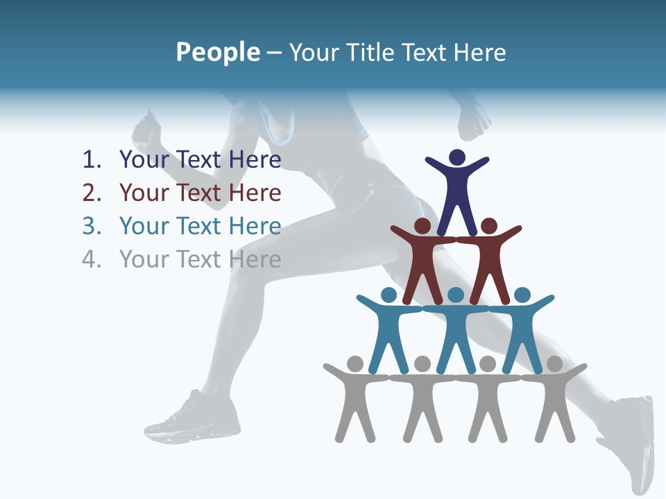 Girl Jogger Leap PowerPoint Template