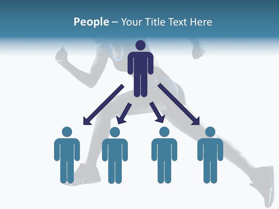 Girl Jogger Leap PowerPoint Template