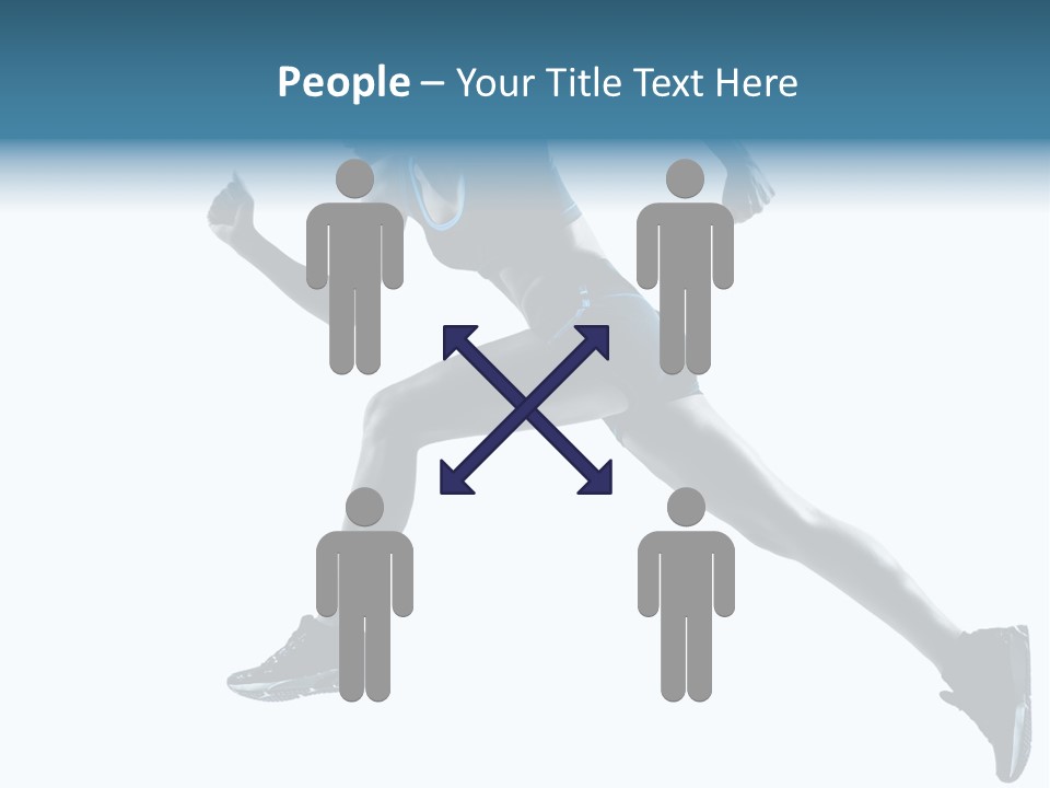 Girl Jogger Leap PowerPoint Template