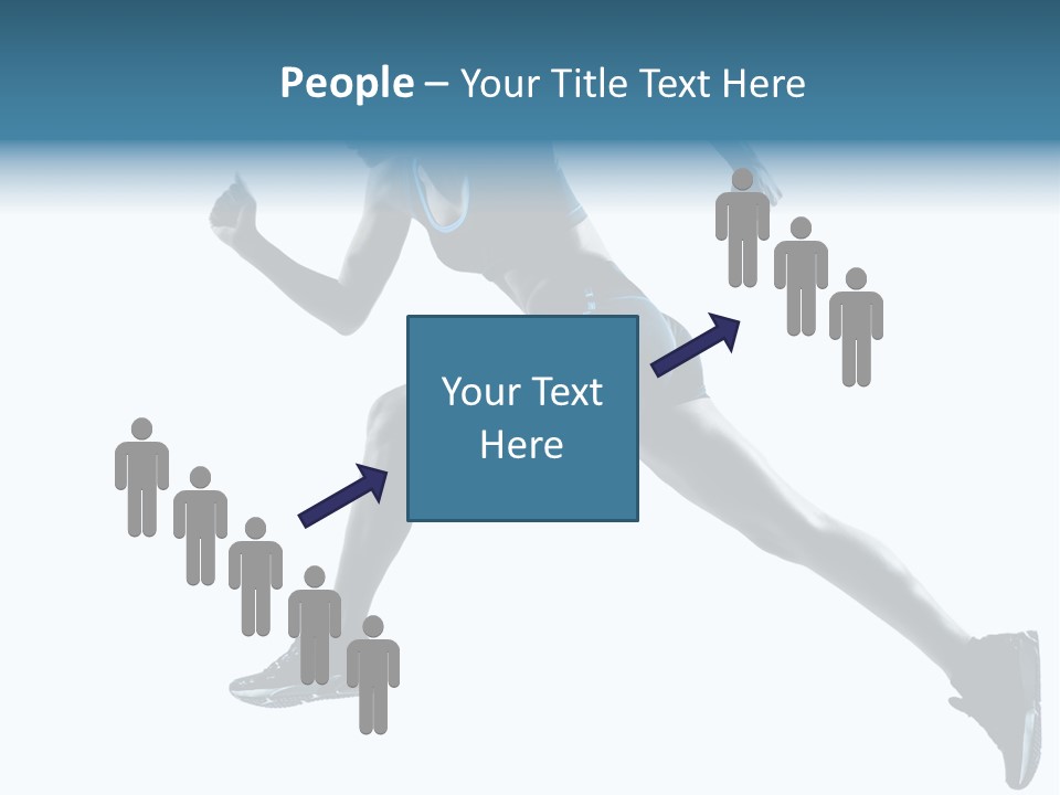 Girl Jogger Leap PowerPoint Template