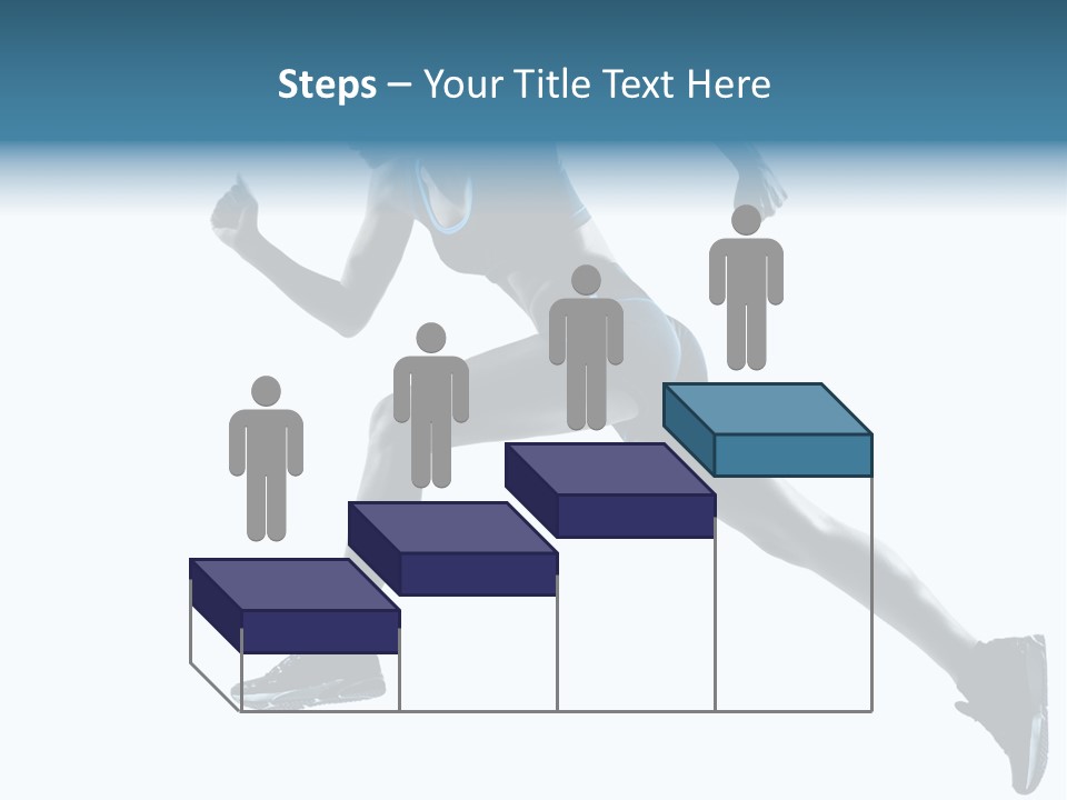 Girl Jogger Leap PowerPoint Template