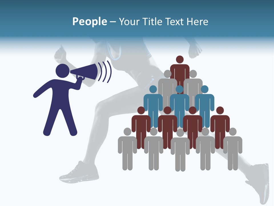 Girl Jogger Leap PowerPoint Template