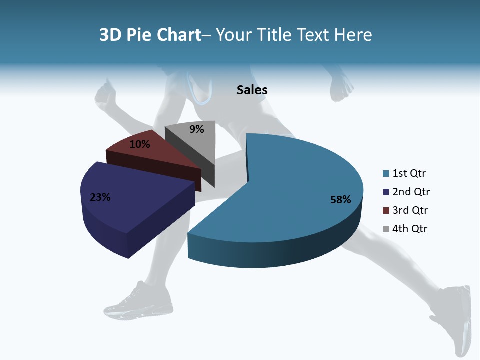 Girl Jogger Leap PowerPoint Template