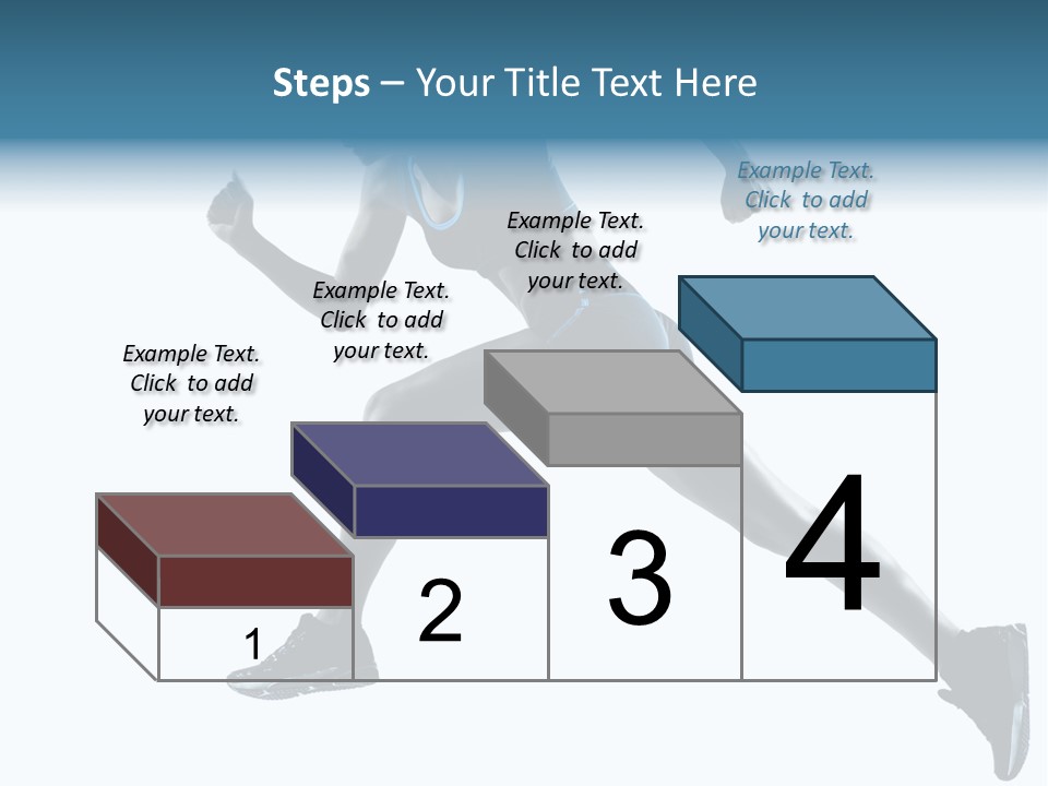 Girl Jogger Leap PowerPoint Template