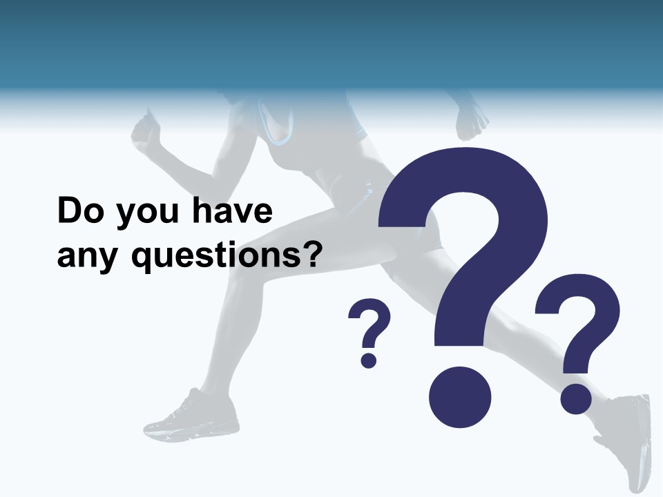 Girl Jogger Leap PowerPoint Template