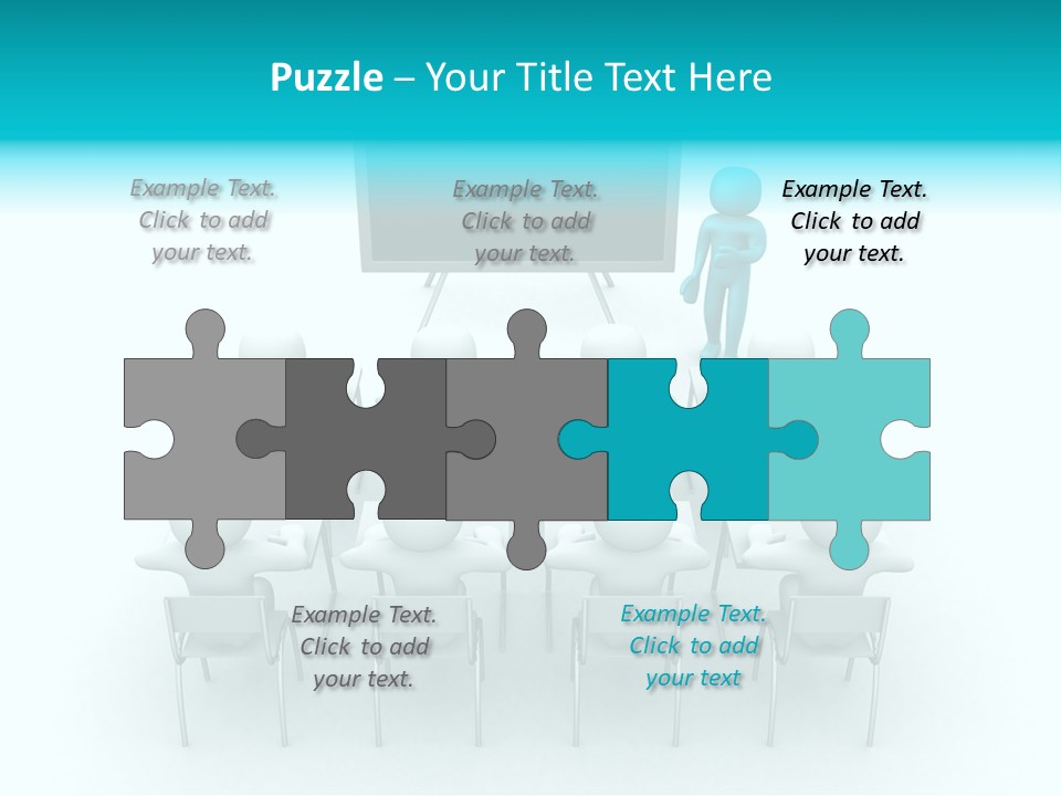 Blackboard People Studying PowerPoint Template
