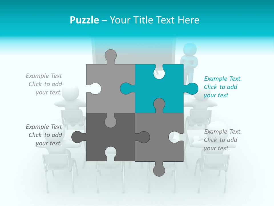 Blackboard People Studying PowerPoint Template