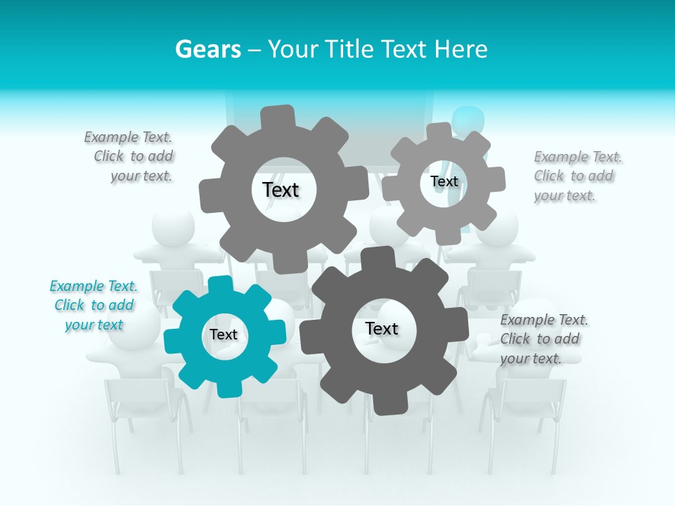 Blackboard People Studying PowerPoint Template