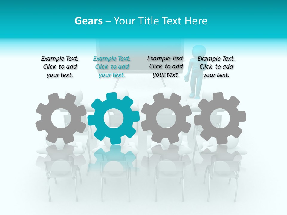 Blackboard People Studying PowerPoint Template