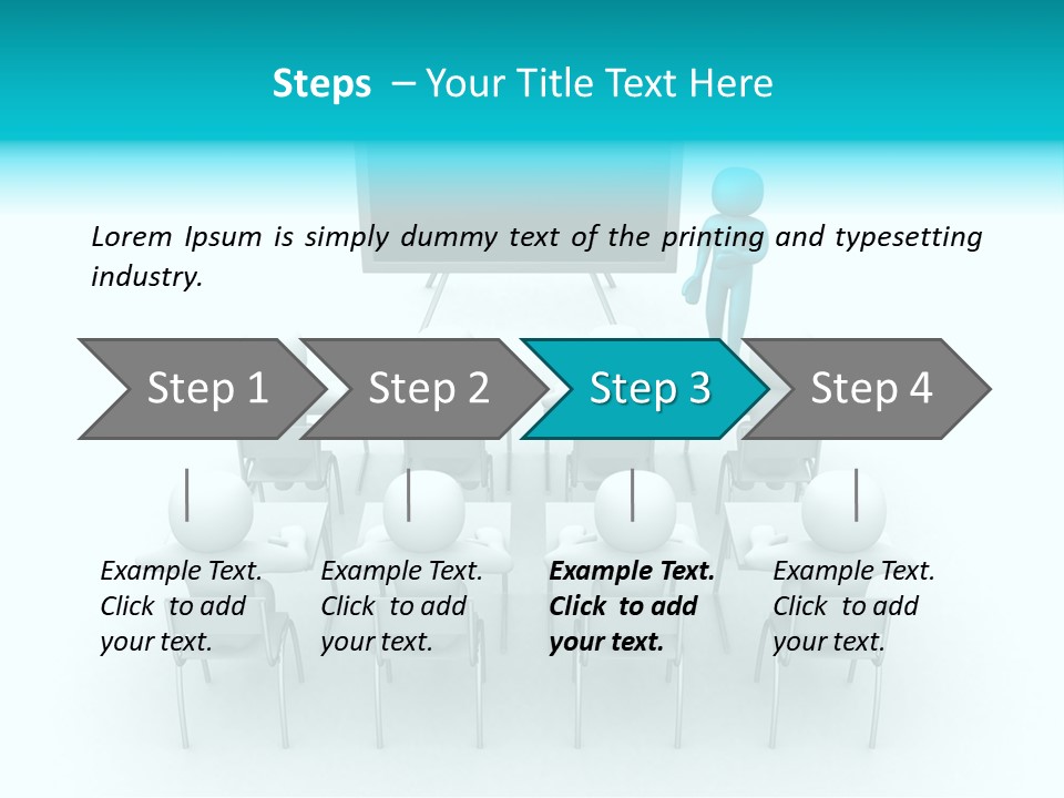 Blackboard People Studying PowerPoint Template