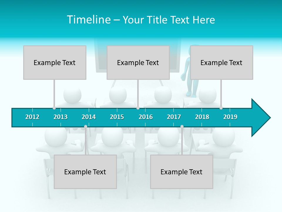 Blackboard People Studying PowerPoint Template