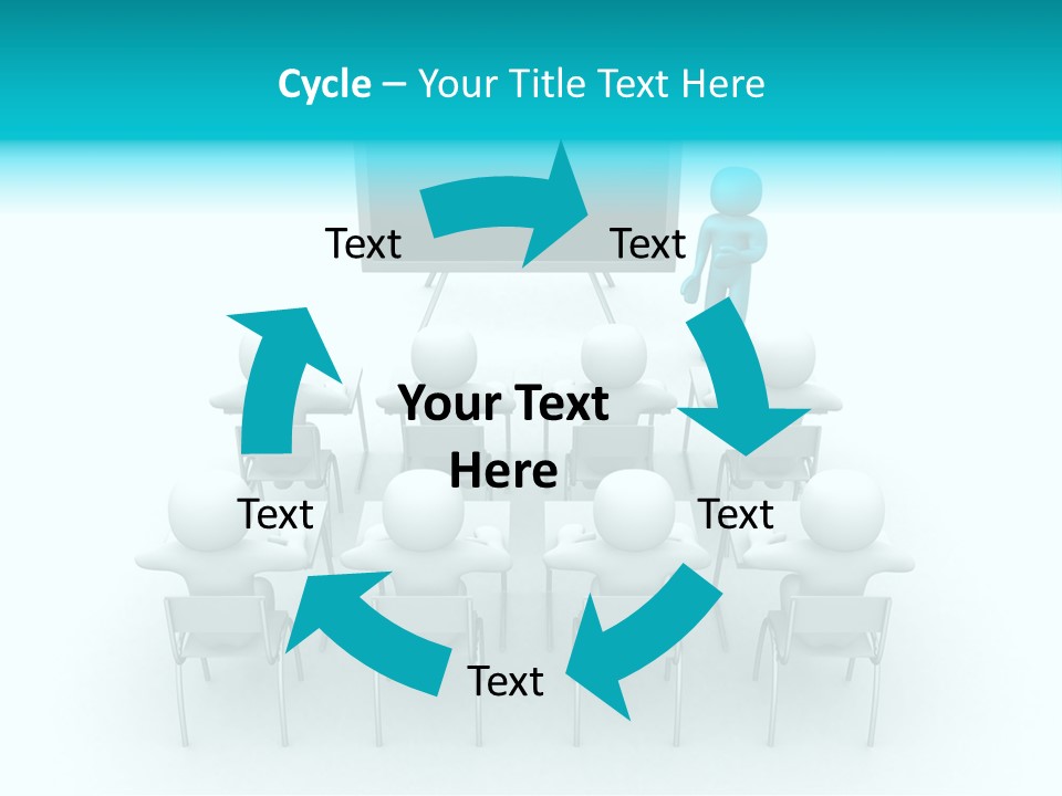 Blackboard People Studying PowerPoint Template