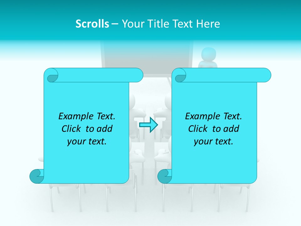 Blackboard People Studying PowerPoint Template