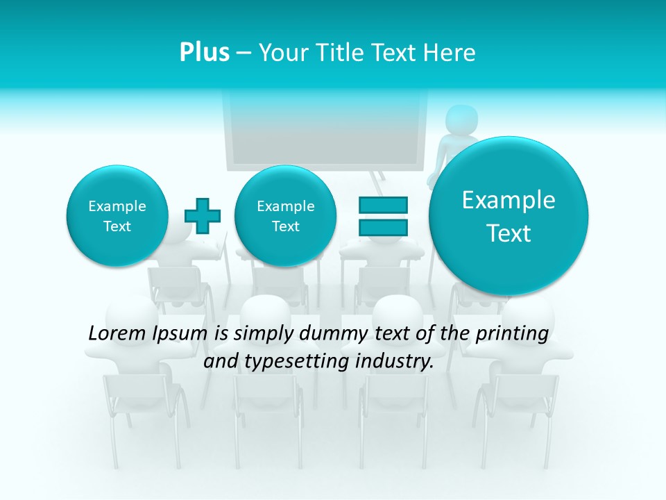 Blackboard People Studying PowerPoint Template