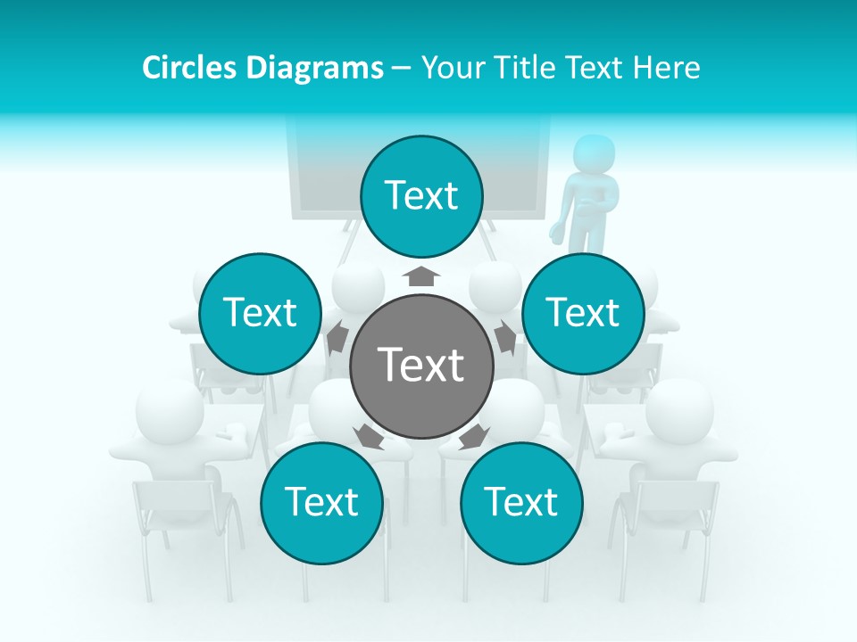 Blackboard People Studying PowerPoint Template