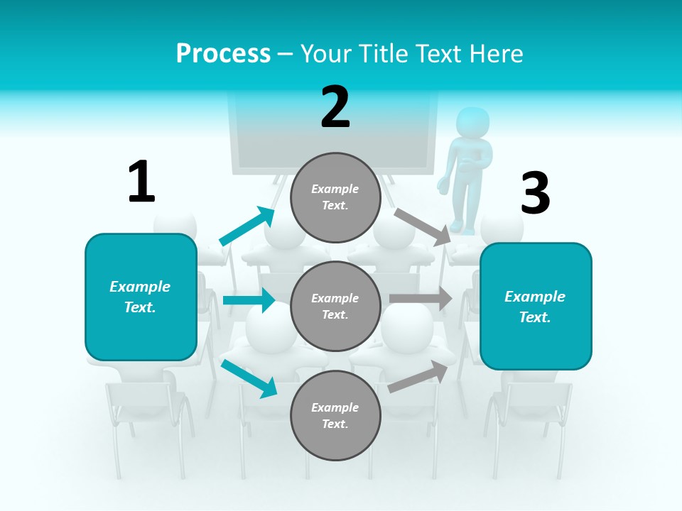 Blackboard People Studying PowerPoint Template
