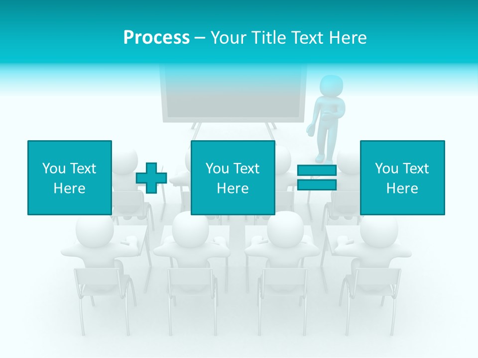 Blackboard People Studying PowerPoint Template