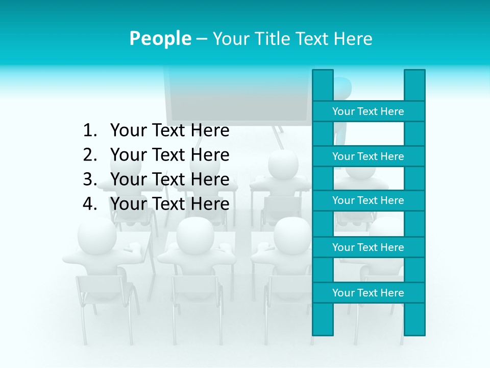 Blackboard People Studying PowerPoint Template