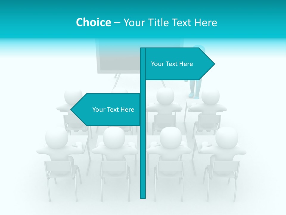 Blackboard People Studying PowerPoint Template